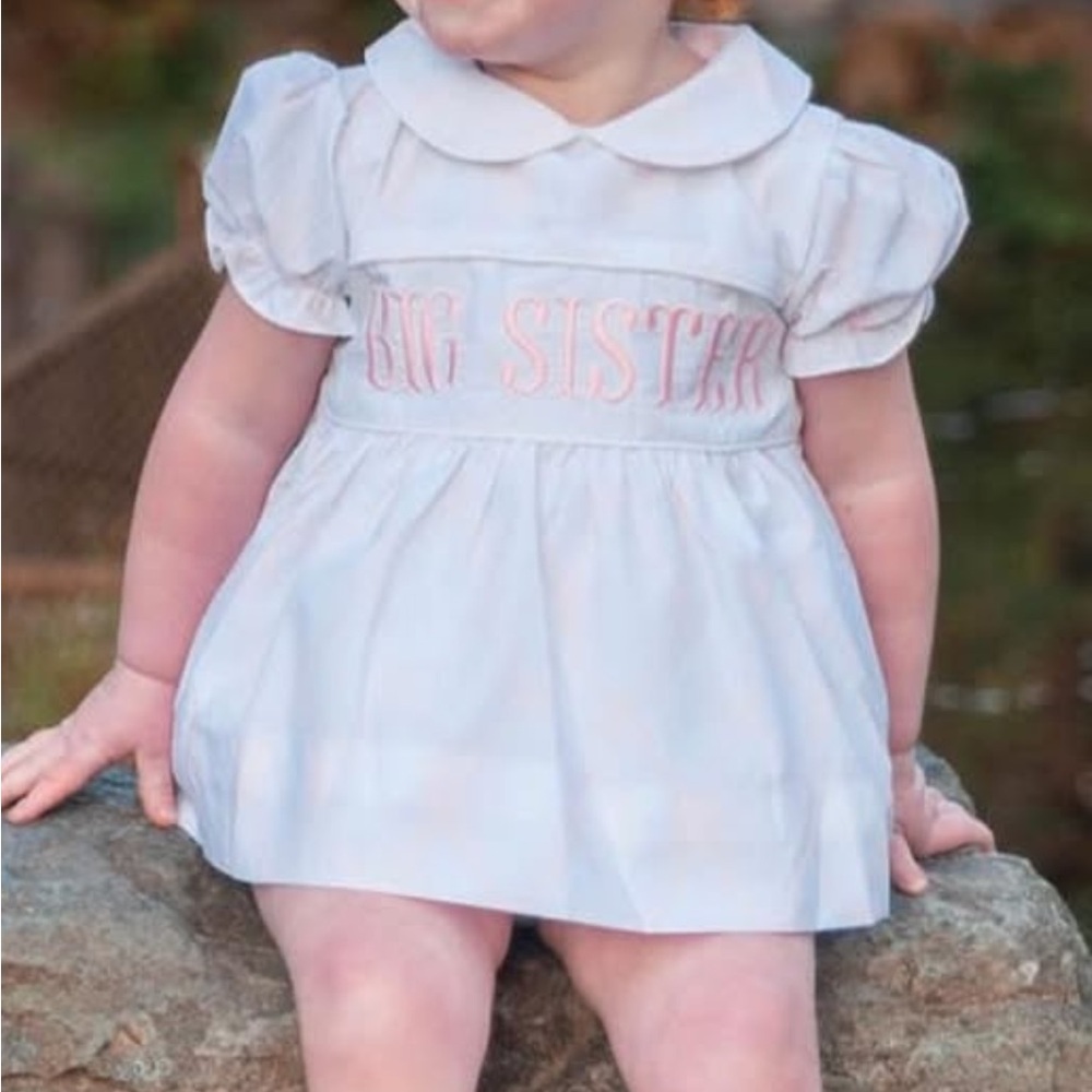Big Sister Kids Matching Set - White